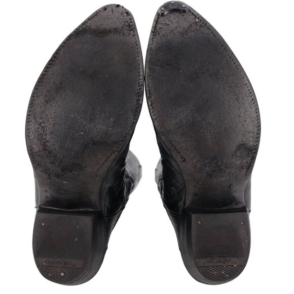 Vintage Nocona Exotic Black Teju Lizard Cowboy Boots Mens 10D Western Reptile - Picture 4 of 15